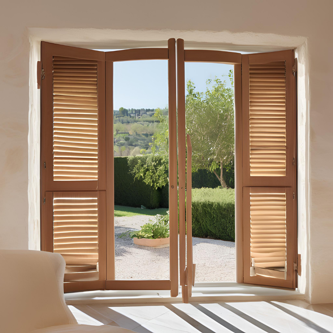 volet battant en bois pour porte fenêtre à Six Fours Les Plages