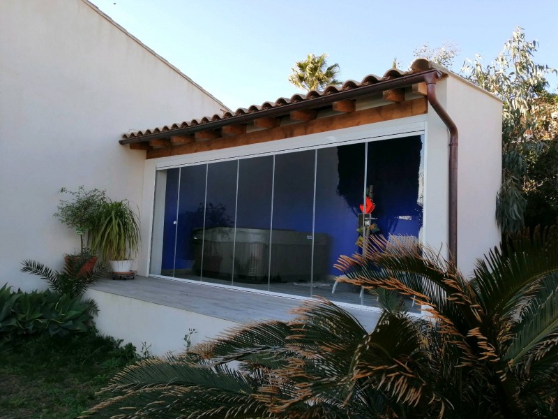 installation rideau de verre